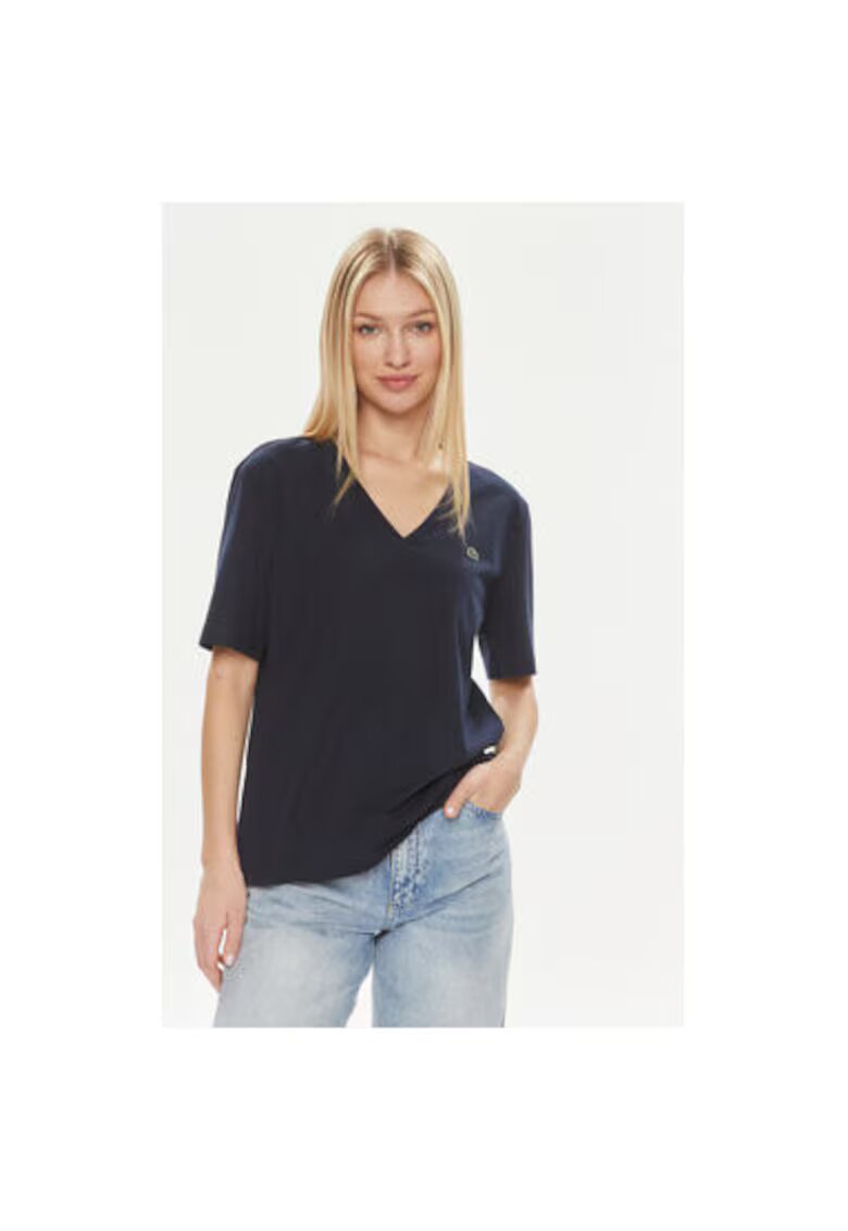 Lacoste Tricou dama - 303714239 - Bumbac - Albastru - Albastru