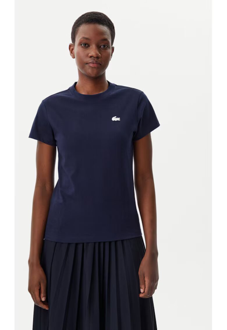 Lacoste Tricou dama - 304993671 - Bumbac - Albastru - Albastru