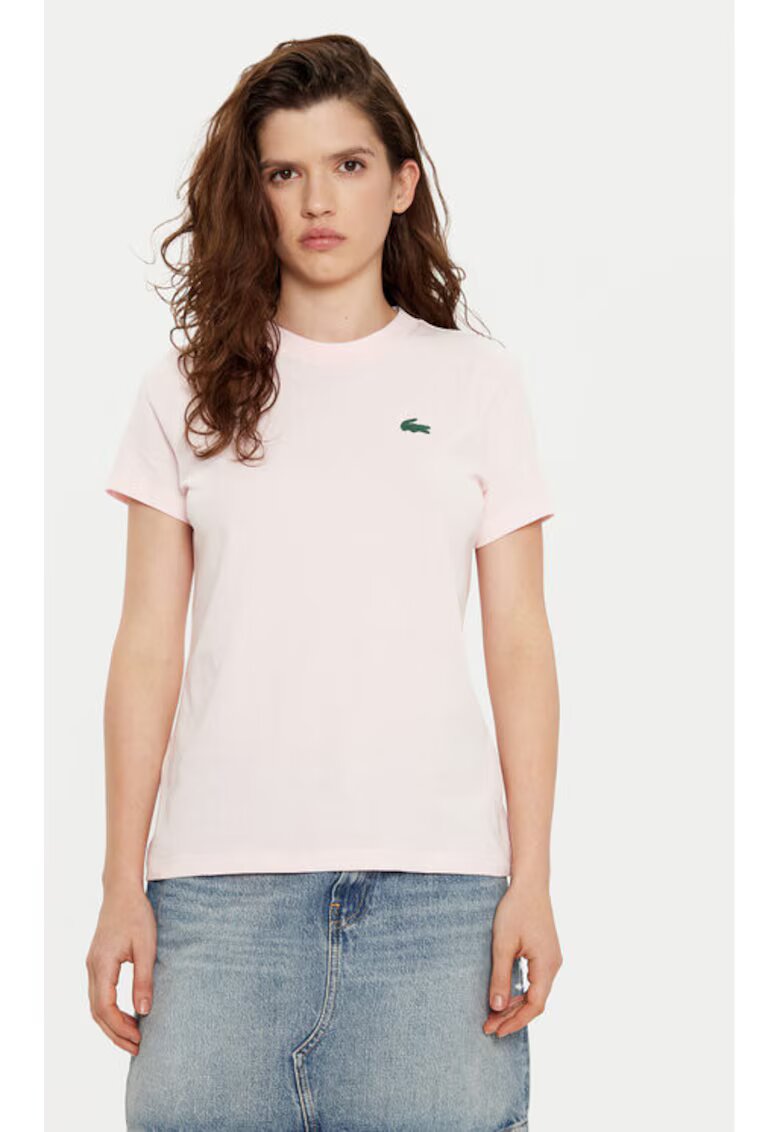 Lacoste Tricou dama - 304993688 - Bumbac - Roz - Roz