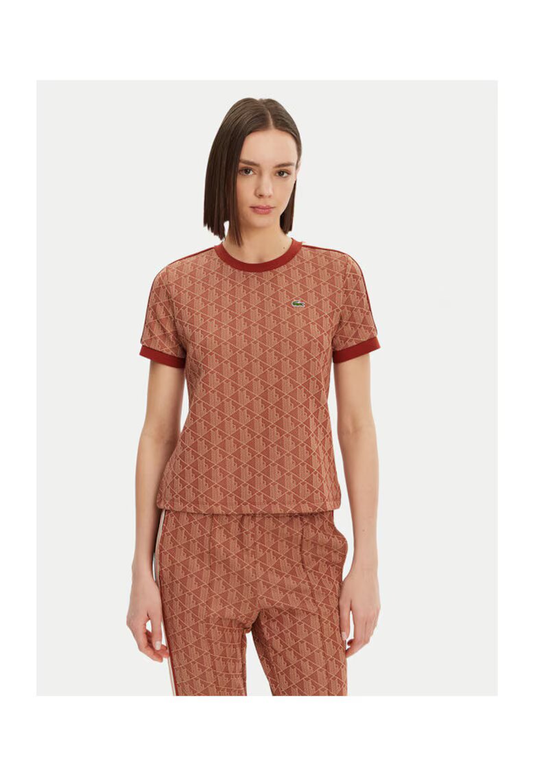 Lacoste Tricou dama TF3244 - Poliester/Bumbac - Portocaliu - Portocaliu