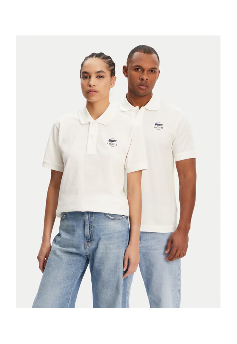 Lacoste Tricou Polo unisex PH2723 - Bumbac - Ecru - Ecru