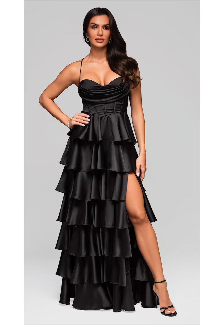 Larica Rochie de bal maxi LA-OM-DLR202 - Negru