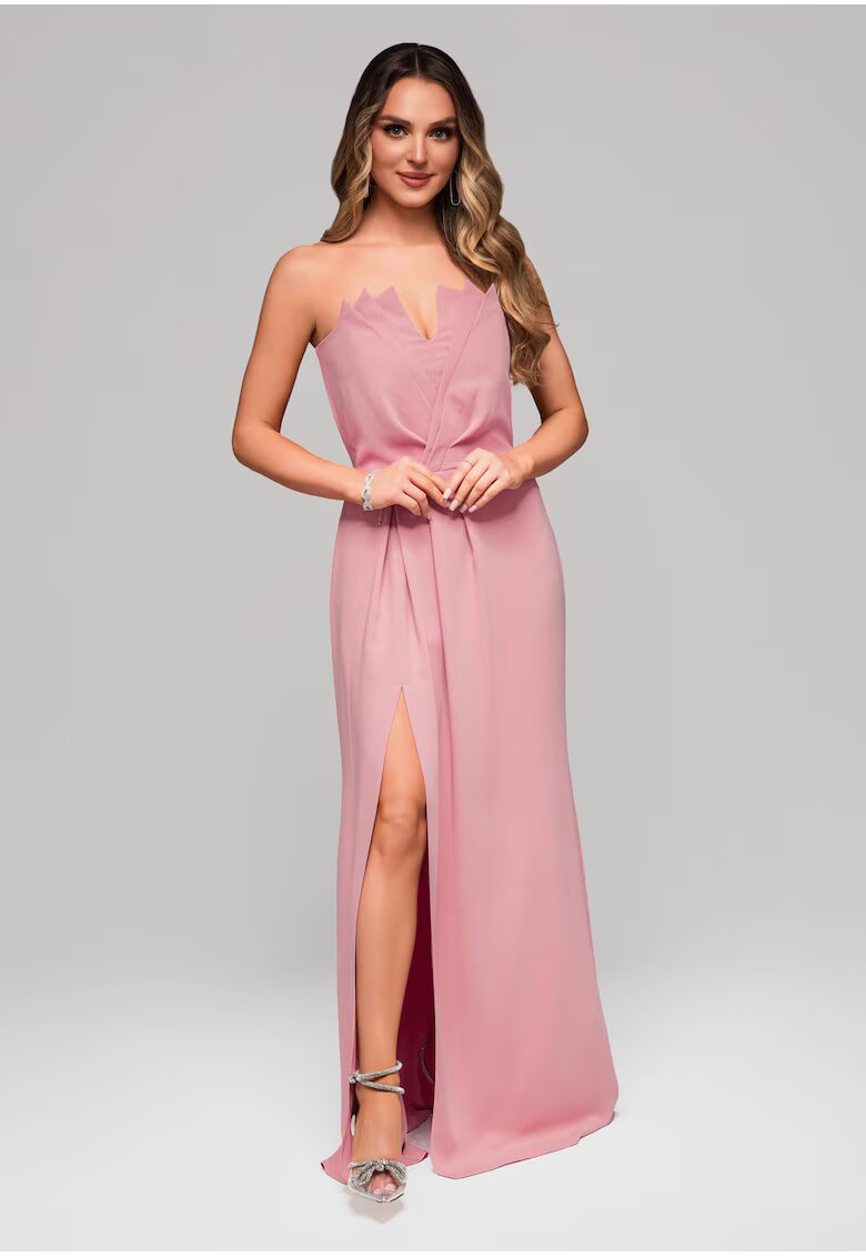 Larica Rochie de seara LA-OM-DLR083 Regular Fit roz - Roz