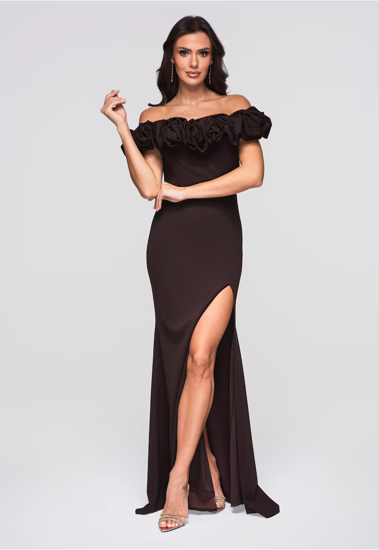 Larica Rochie de seara LA-OM-DLR178 - Maro