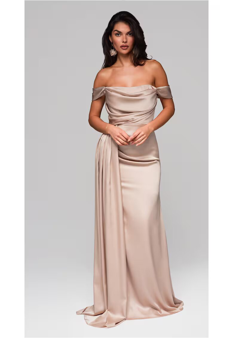 Larica Rochie de seara Maxi LA-OM-DLR188 - Auriu