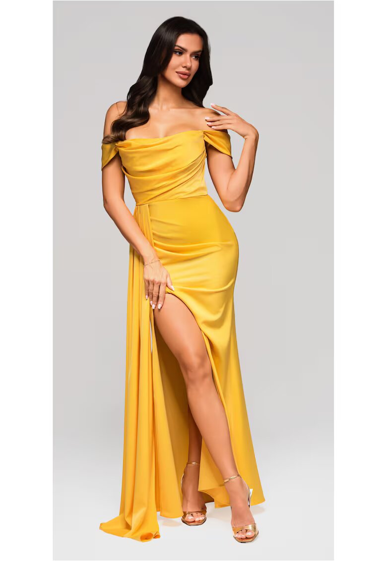 Larica Rochie de seara Maxi LA-OM-DLR188 - Galben