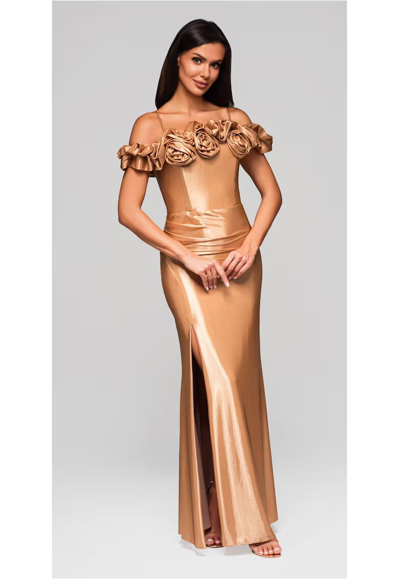 Larica Rochie de seara Maxi LA-OM-DLR213 - Auriu