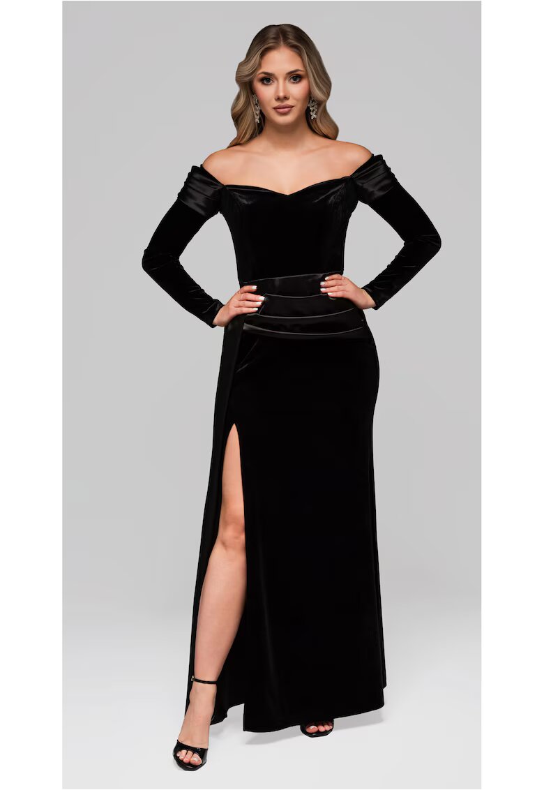 Larica Rochie de seara maxi LA-OM-DLR254 - Negru