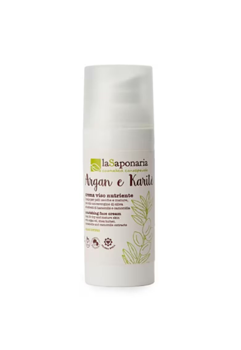 LaSaponaria Crema de fata hranitoare cu ulei de argan si unt de shea La Saponaria - 50 ml