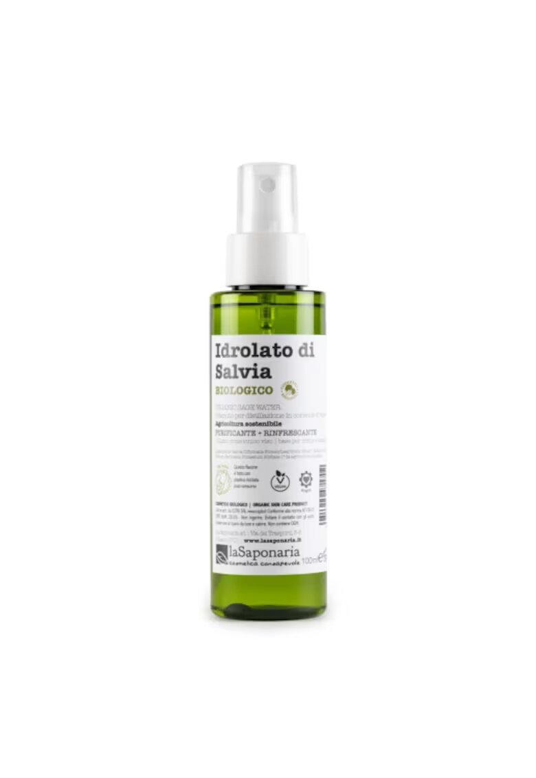 LaSaponaria Hidrolat bio (apa florala) anti-inflamator de salvie La Saponaria - 100 ml