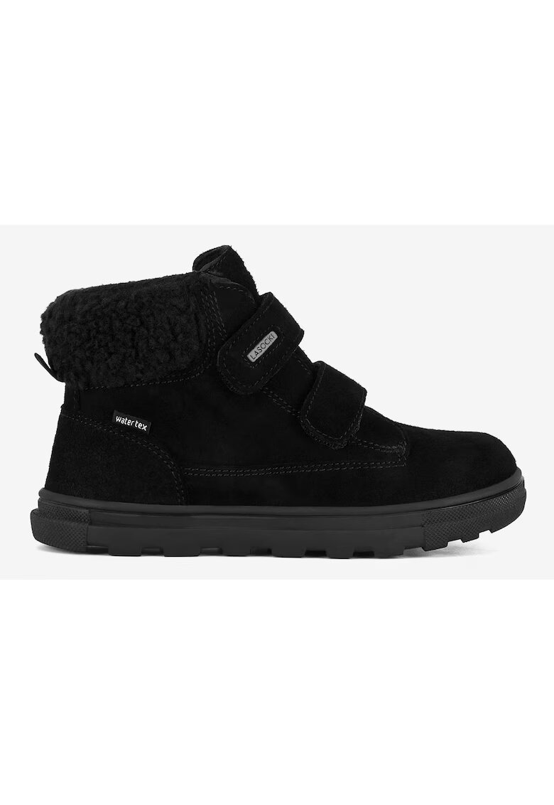 Lasocki Kids Ghete baieti 5905588906650 - Piele intoarsa - Negru - Negru