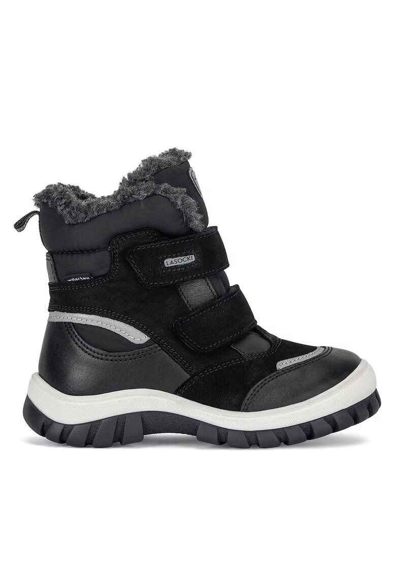 Lasocki Kids Ghete sport baieti - piele naturala - alb/negru