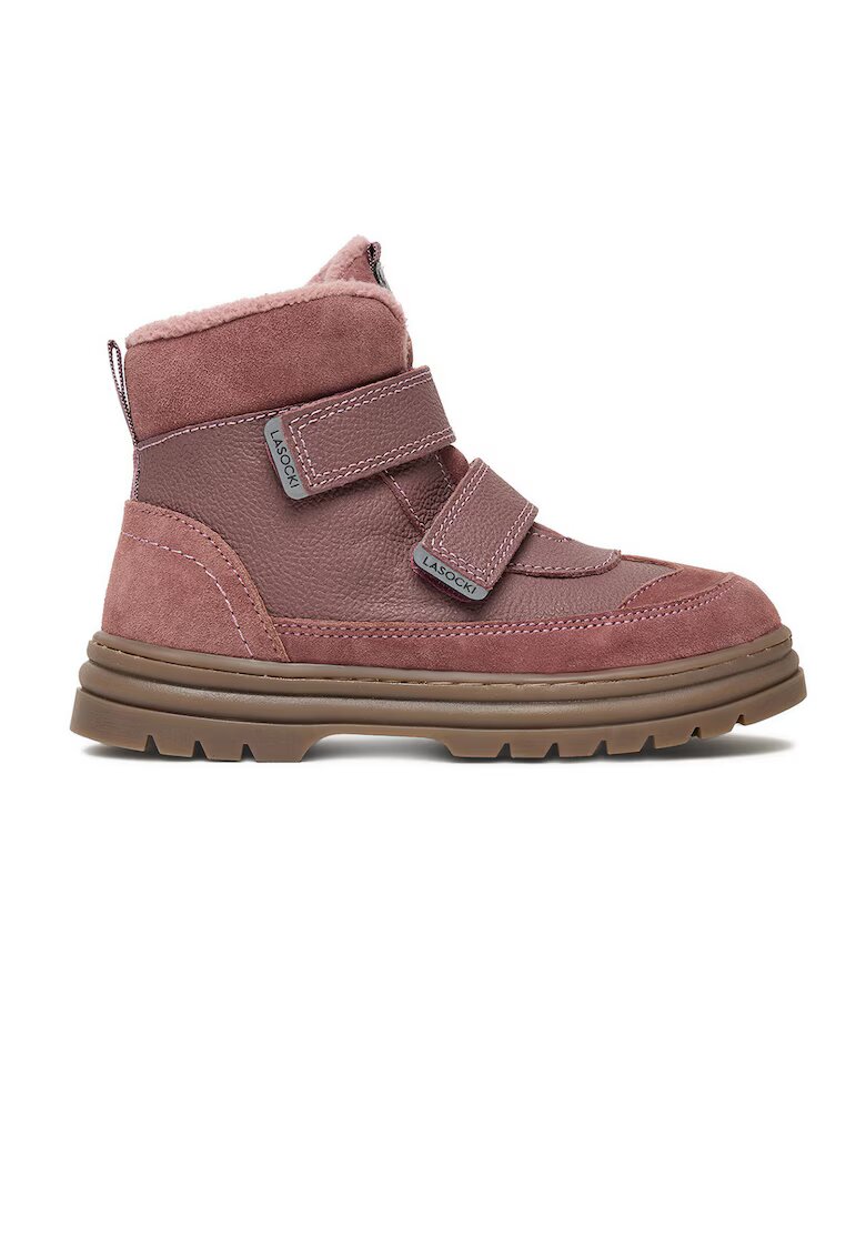 Lasocki Kids Ghete sport fete - piele naturala - roz inchis