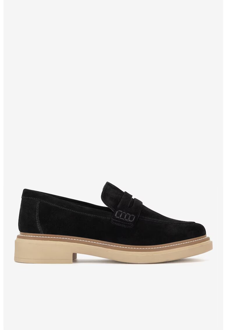 Lasocki Mocasini dama 5904862315713 - Piele intoarsa - Negru - Negru