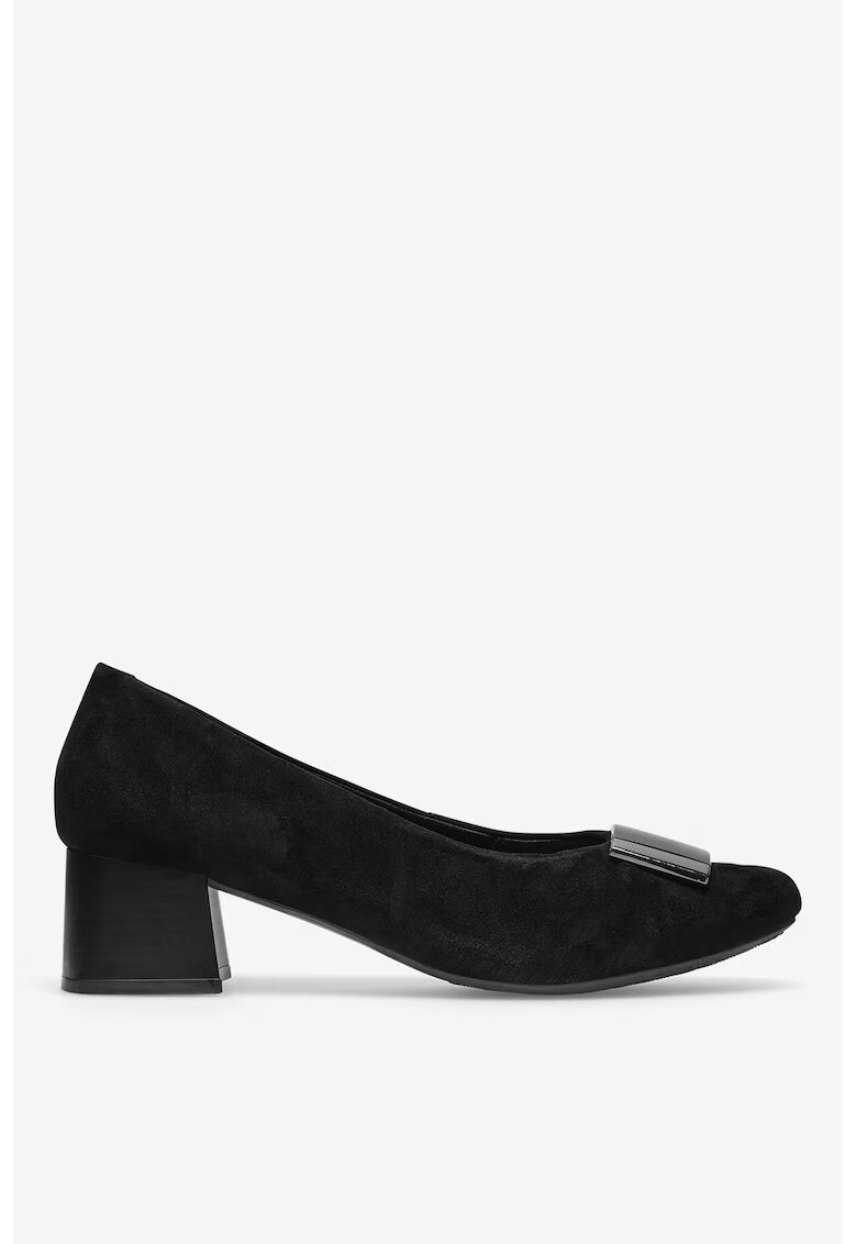 Lasocki Pantofi dama 5905588561637 - Piele intoarsa - Negru - Negru
