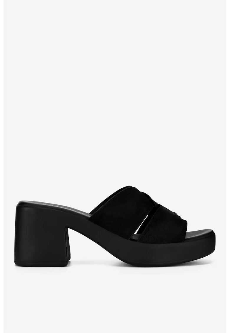 Lasocki Papuci dama 5905588618591 - Piele nabuc - Negru - Negru
