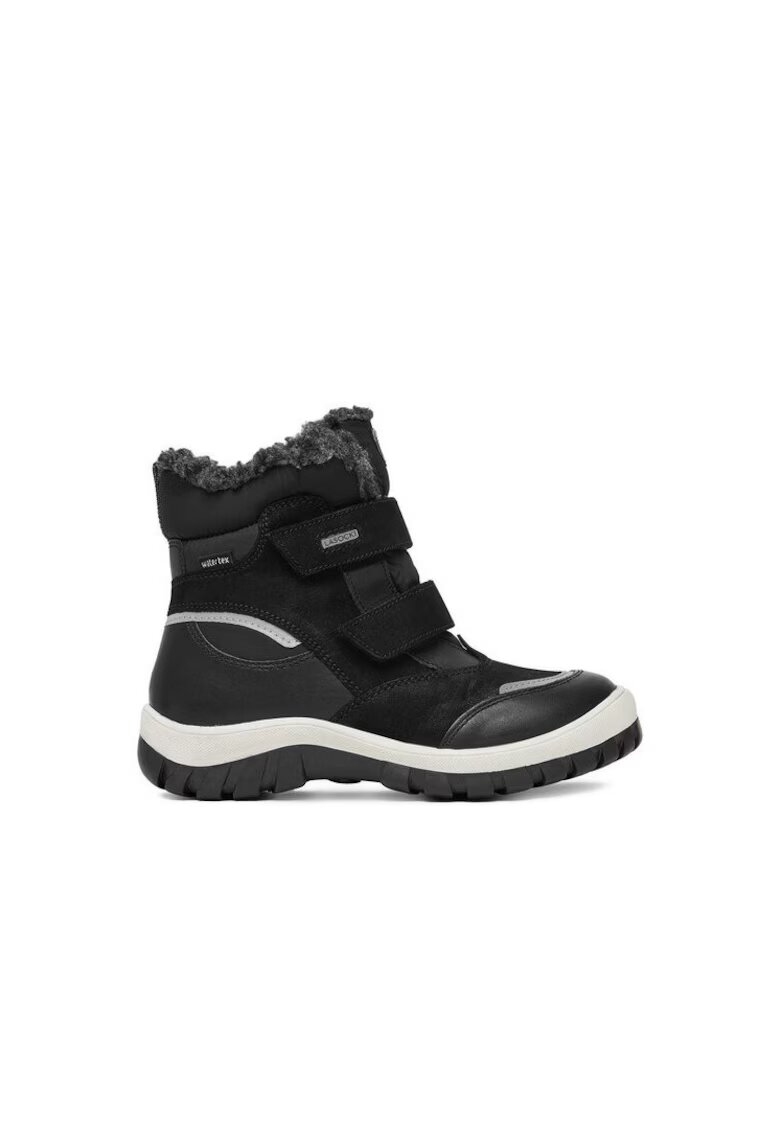 Lasocki Young Ghete sport baieti - piele naturala - negru/alb