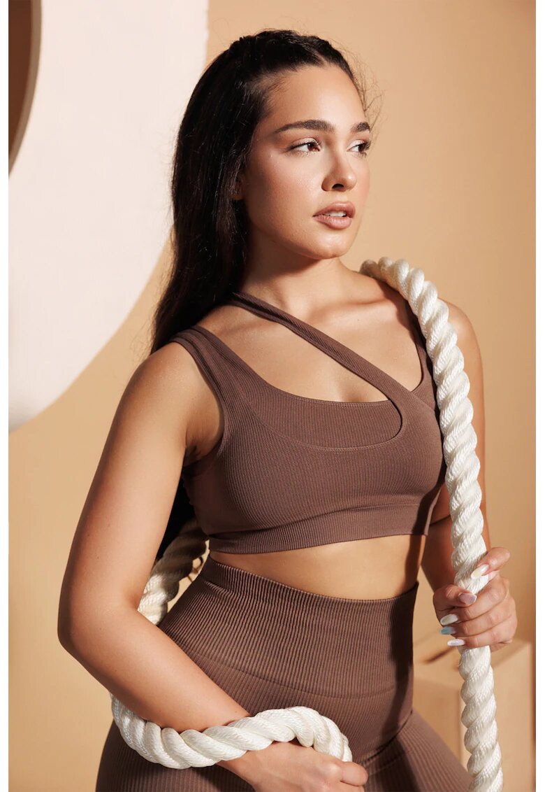 Laura Baldini Bustiera cu model uni - pentru fitness - Maro deschis