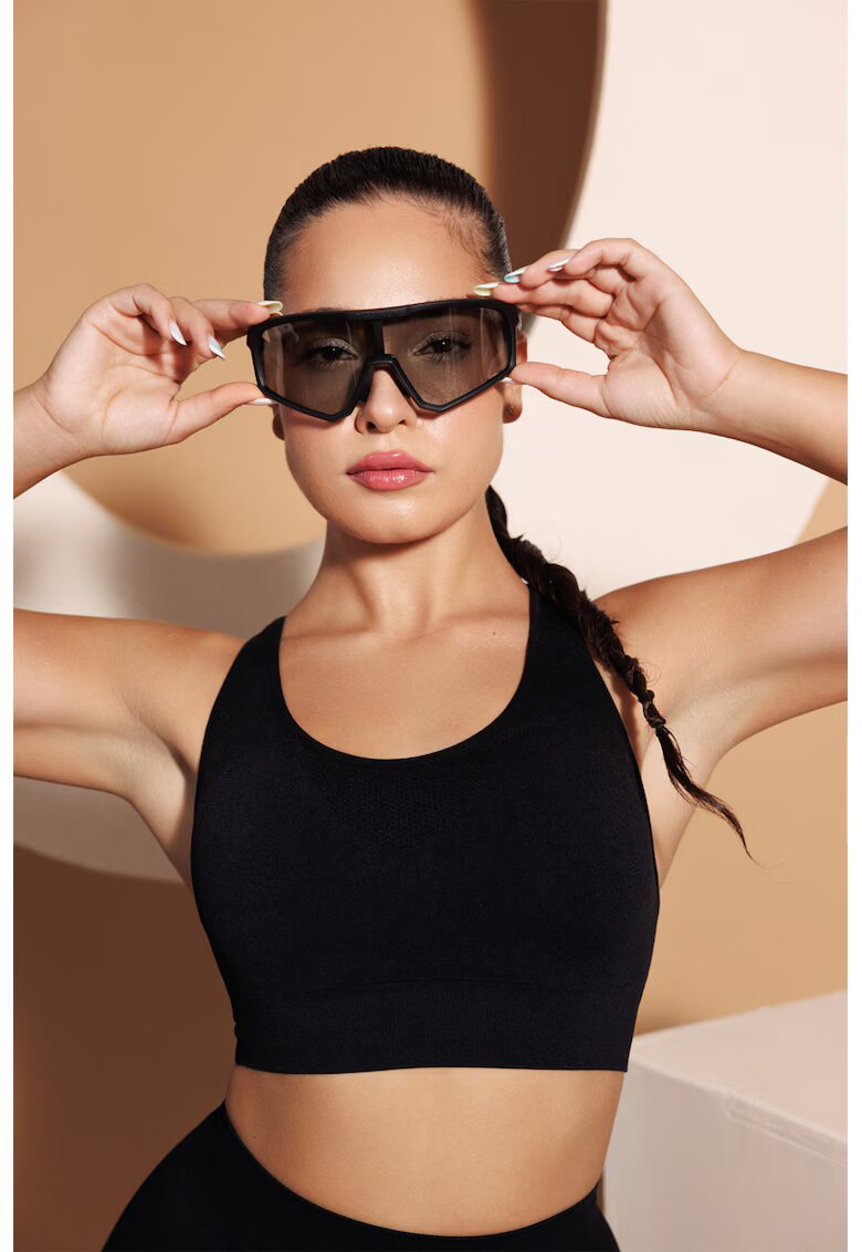 Laura Baldini Bustiera sport cu model uni - Negru