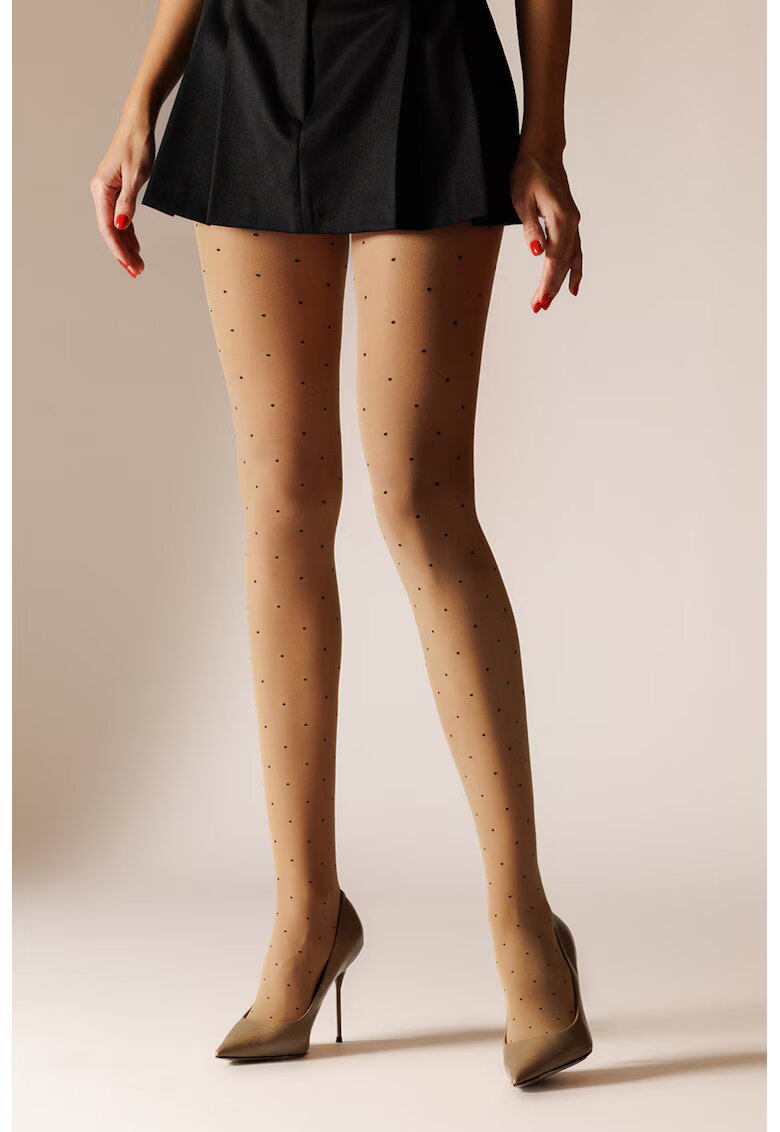 Laura Baldini Dres cu buline - fara cusaturi - 15 DEN - Bej