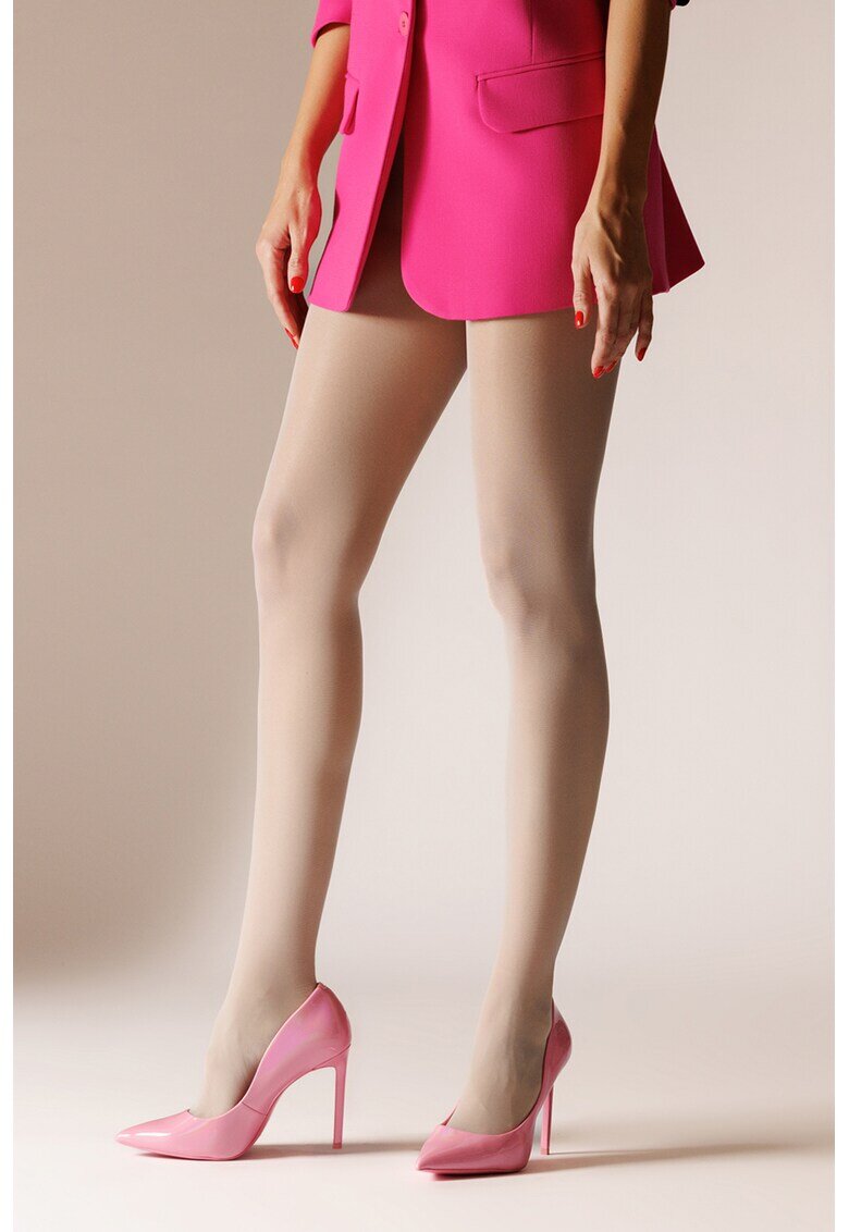 Laura Baldini Dres uni cu talie inalta - Alb