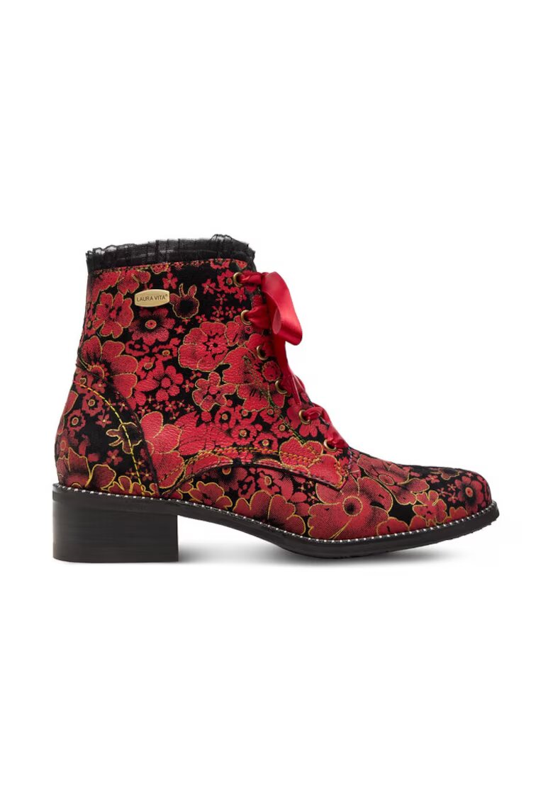 Laura Vita Botine dama - 304356 - Piele naturala - Rosu -