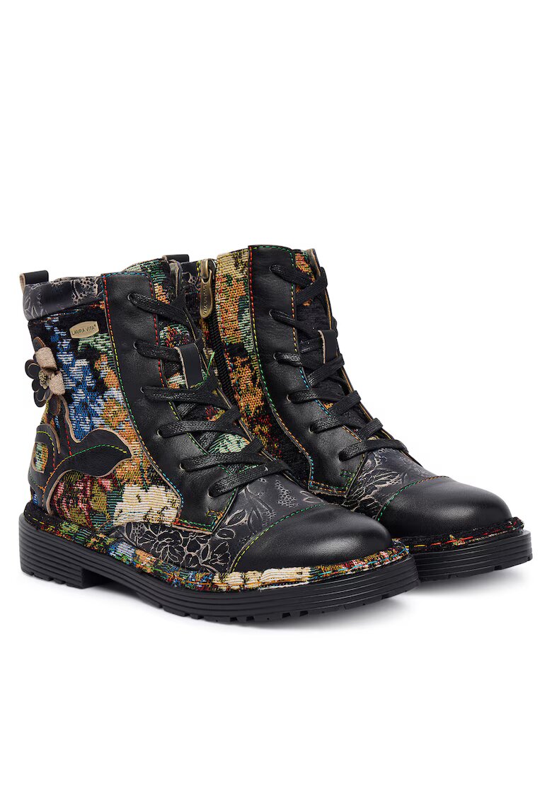 Laura Vita Ghete dama - Piele naturala - Negru
