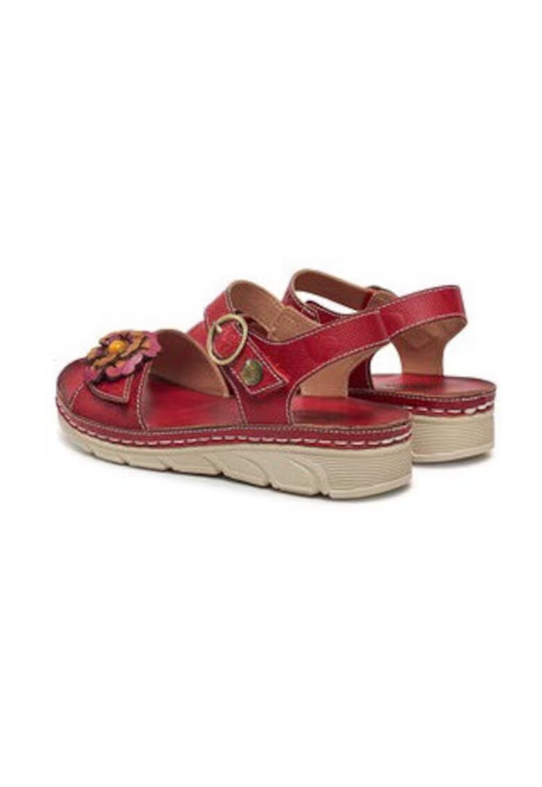 Laura Vita Sandale dama 305012753 - Piele naturala - Rosu - Rosu