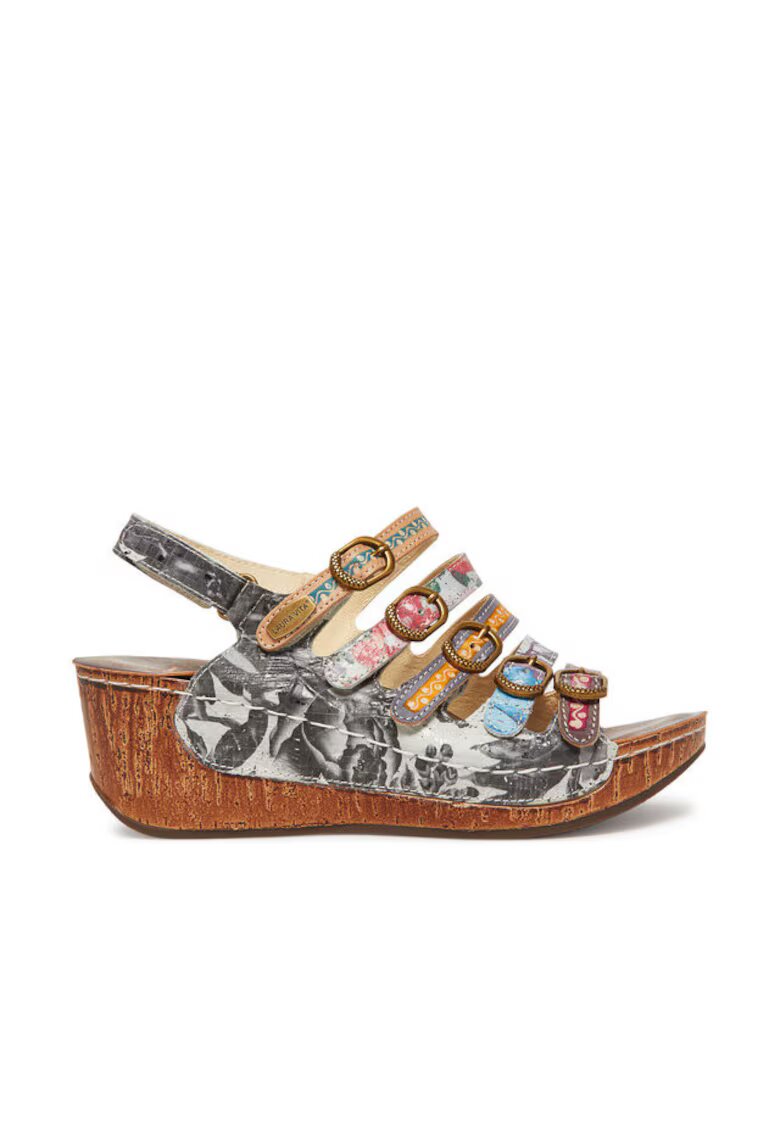 Laura Vita Sandale dama - DINO 0523 - Piele naturala - Multicolor