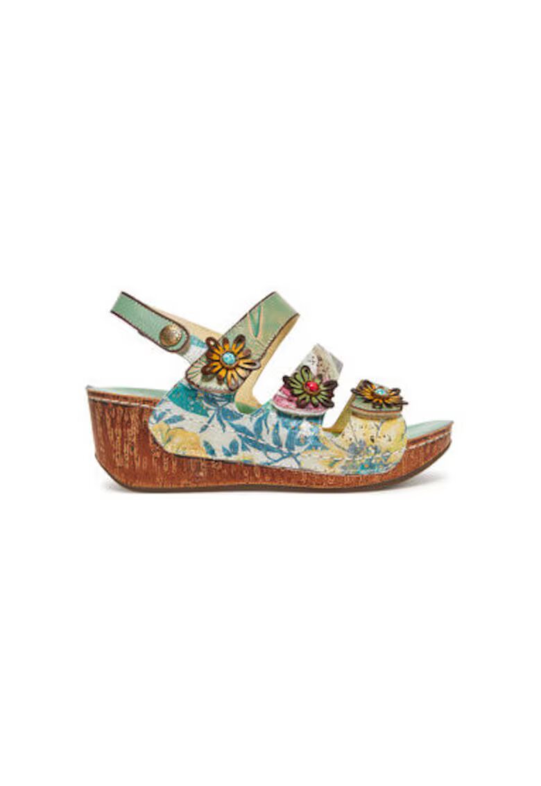 Laura Vita Sandale dama - DINO 32 - Piele naturala - Multicolor - Multicolor