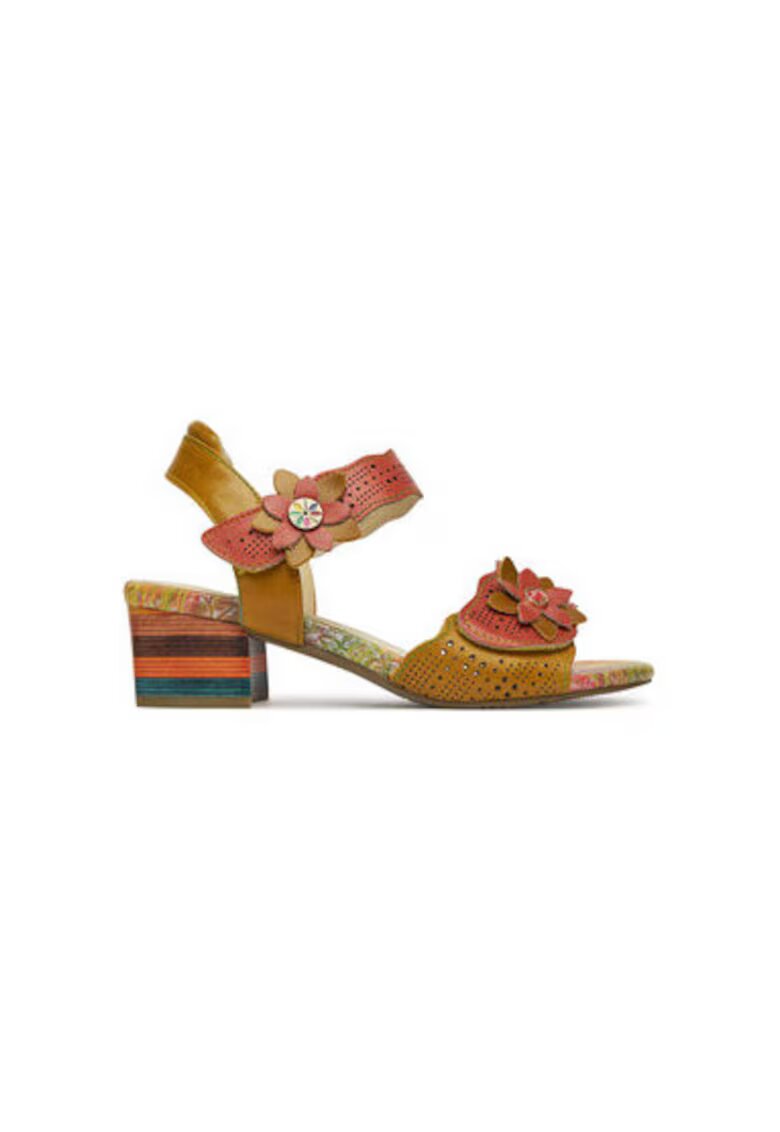 Laura Vita Sandale dama - HUCBIO 05 - Piele naturala - Coral