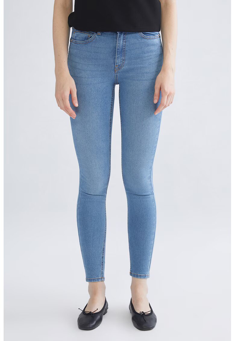 LC WAIKIKI Blugi crop cu talie inalta - Albastru deschis