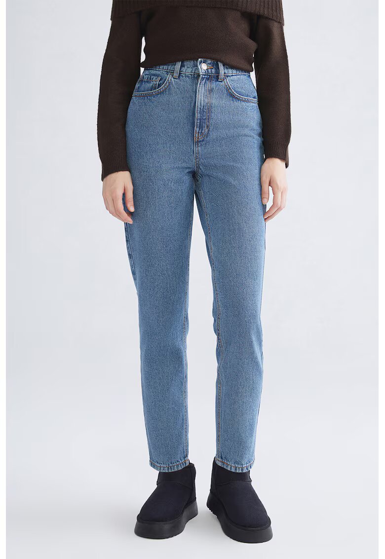 LC WAIKIKI Blugi mom fit cu talie inalta - Albastru deschis