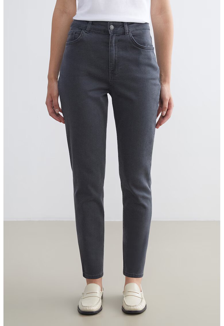 LC WAIKIKI Blugi slim fit cu talie inalta - Negru stins