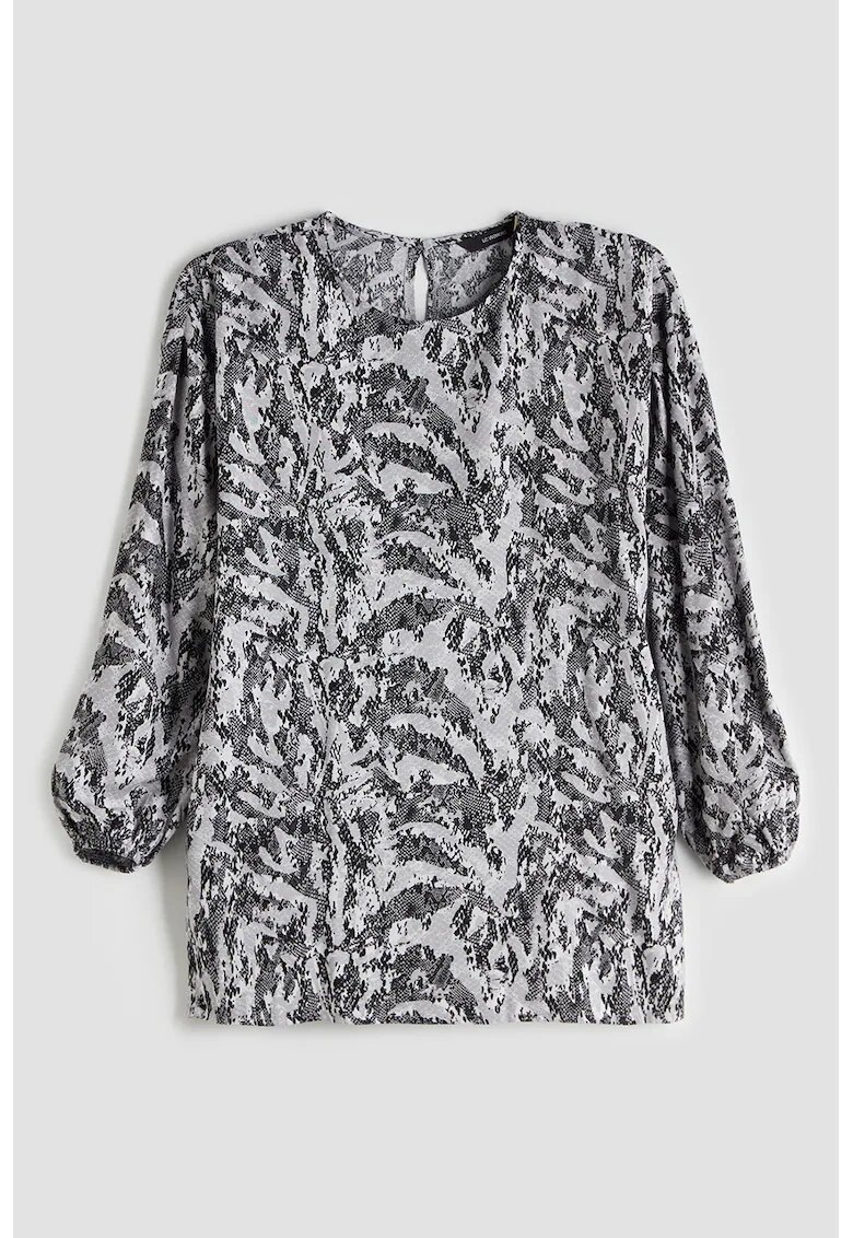 LC WAIKIKI Bluza cu imprimeu abstract - Gri inchis