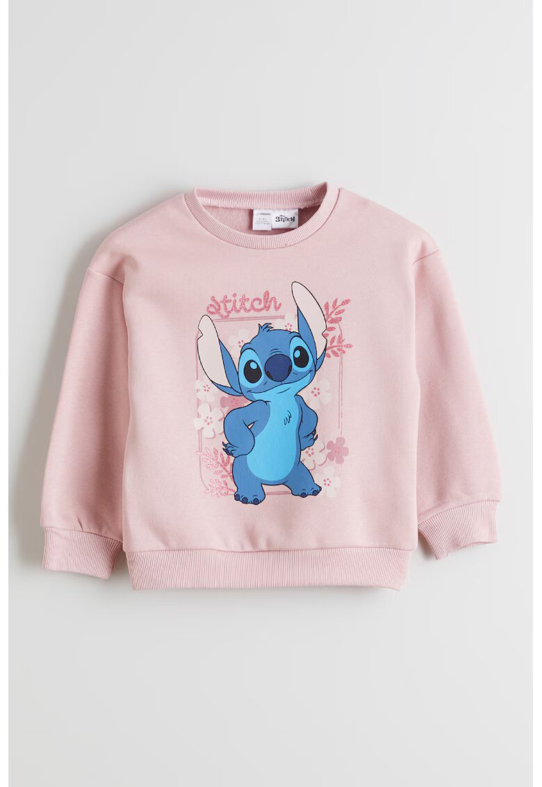 LC WAIKIKI Bluza de trening cu imprimeu grafic - Roz pastel/Albastru