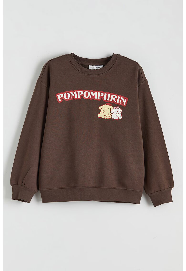 LC WAIKIKI Bluza de trening cu imprimeu Pompompurin - Rosu/Maro inchis