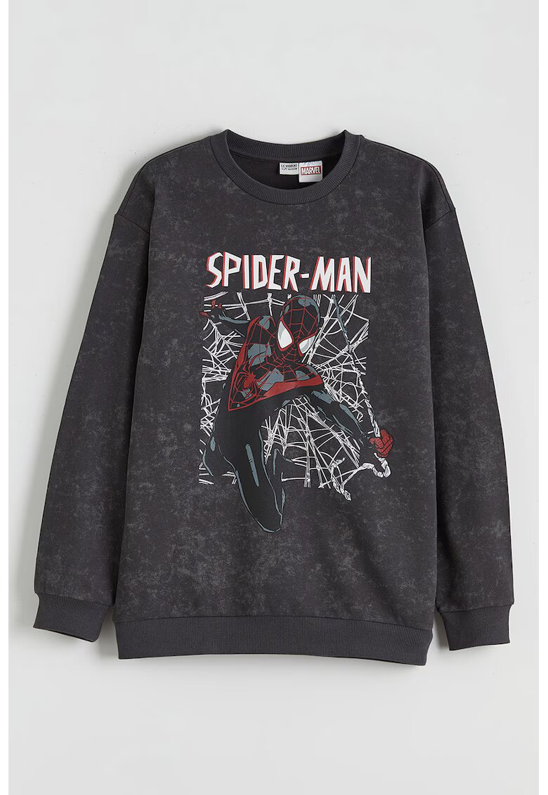 LC WAIKIKI Bluza de trening cu imprimeu Spider-Man - Rosu/Alb/Gri inchis melange