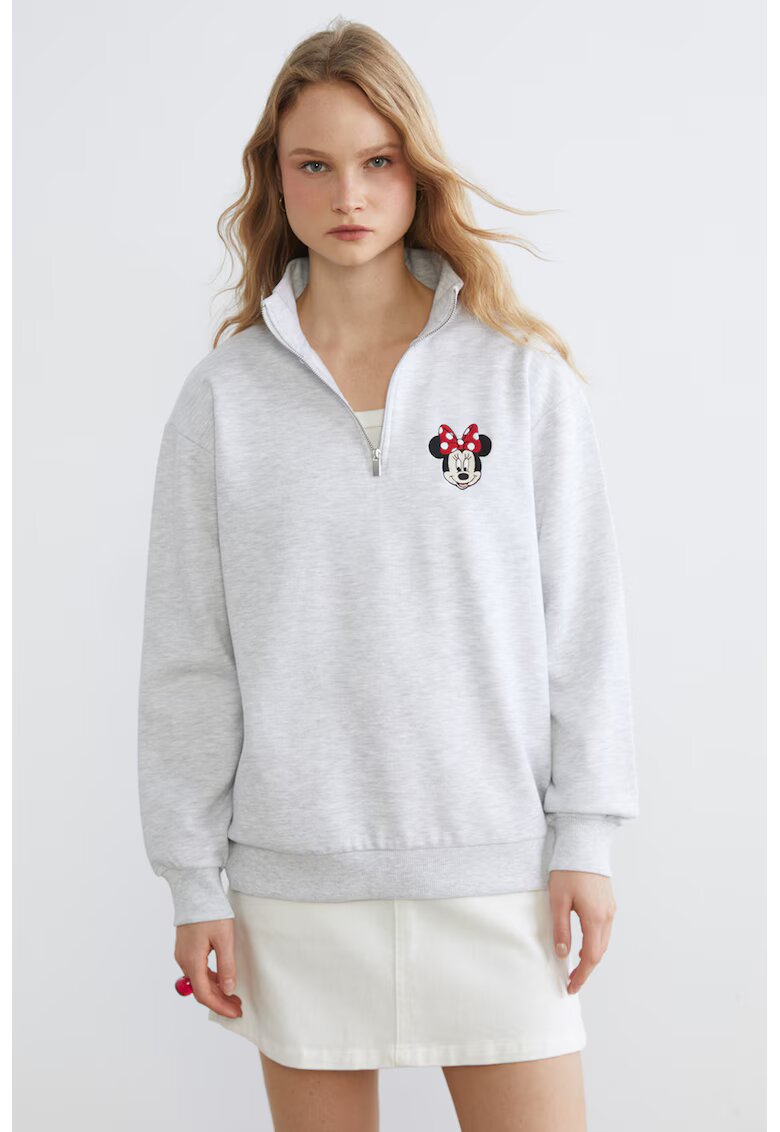 LC WAIKIKI Bluza de trening cu Minnie Mouse - Gri melange