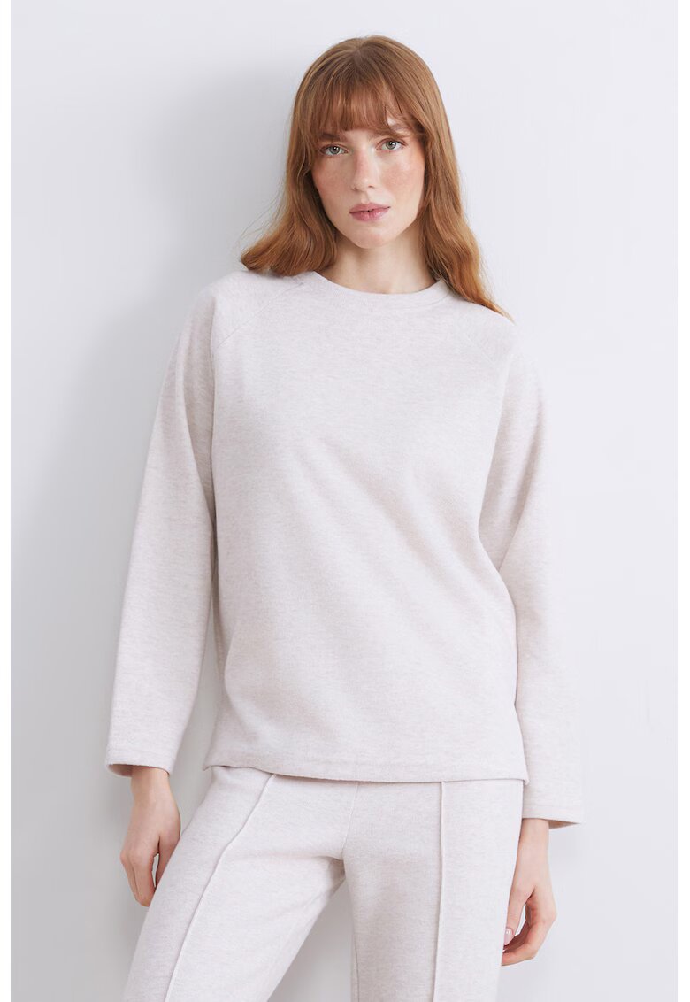 LC WAIKIKI Bluza de trening regular-fit cu model uni - Alb