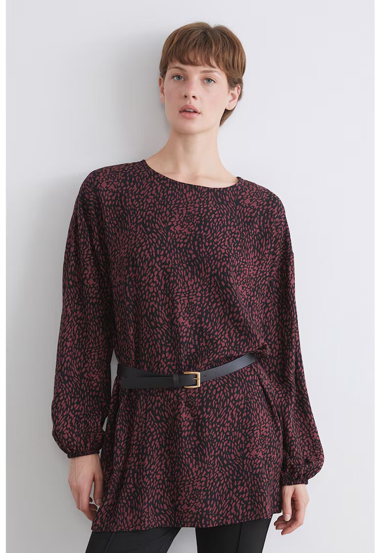 LC WAIKIKI Bluza lejera cu imprimeu - Visiniu/Negru
