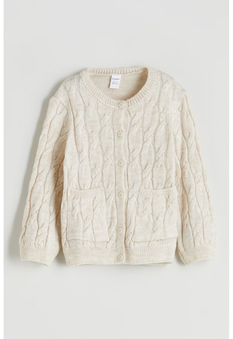 LC WAIKIKI Cardigan cu model torsade - Crem