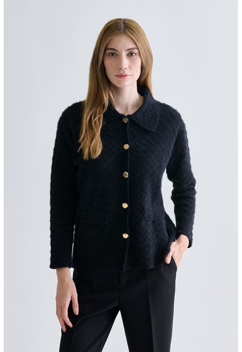 LC WAIKIKI Cardigan lejer cu aspect pufos - Albastru ultramarin