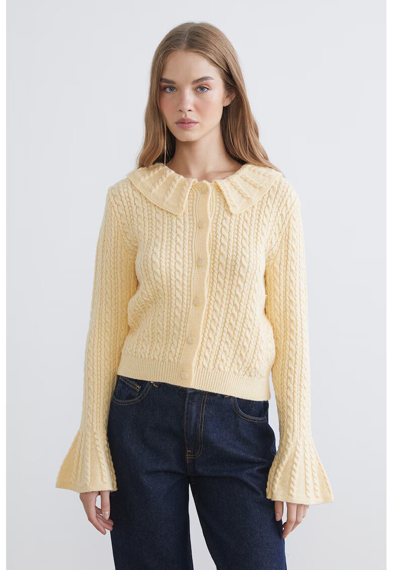 LC WAIKIKI Cardigan tricotat cu maneci clopot - Bej