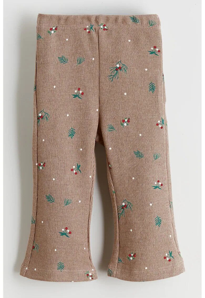 LC WAIKIKI Colanti evazati cu model floral - Maro deschis