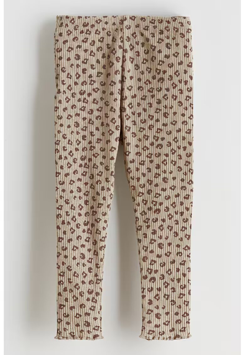 LC WAIKIKI Colanti striati cu animal print - Maro/Bej
