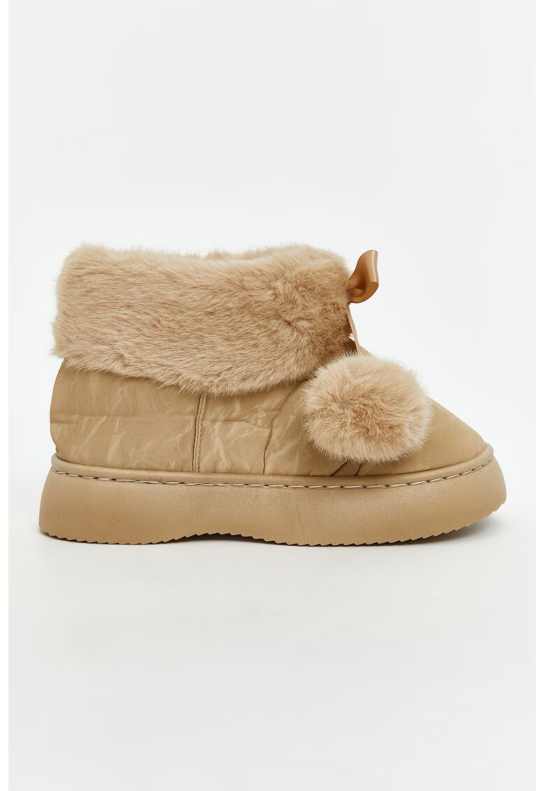 LC WAIKIKI Ghete cu blana sintetica - Maro taupe