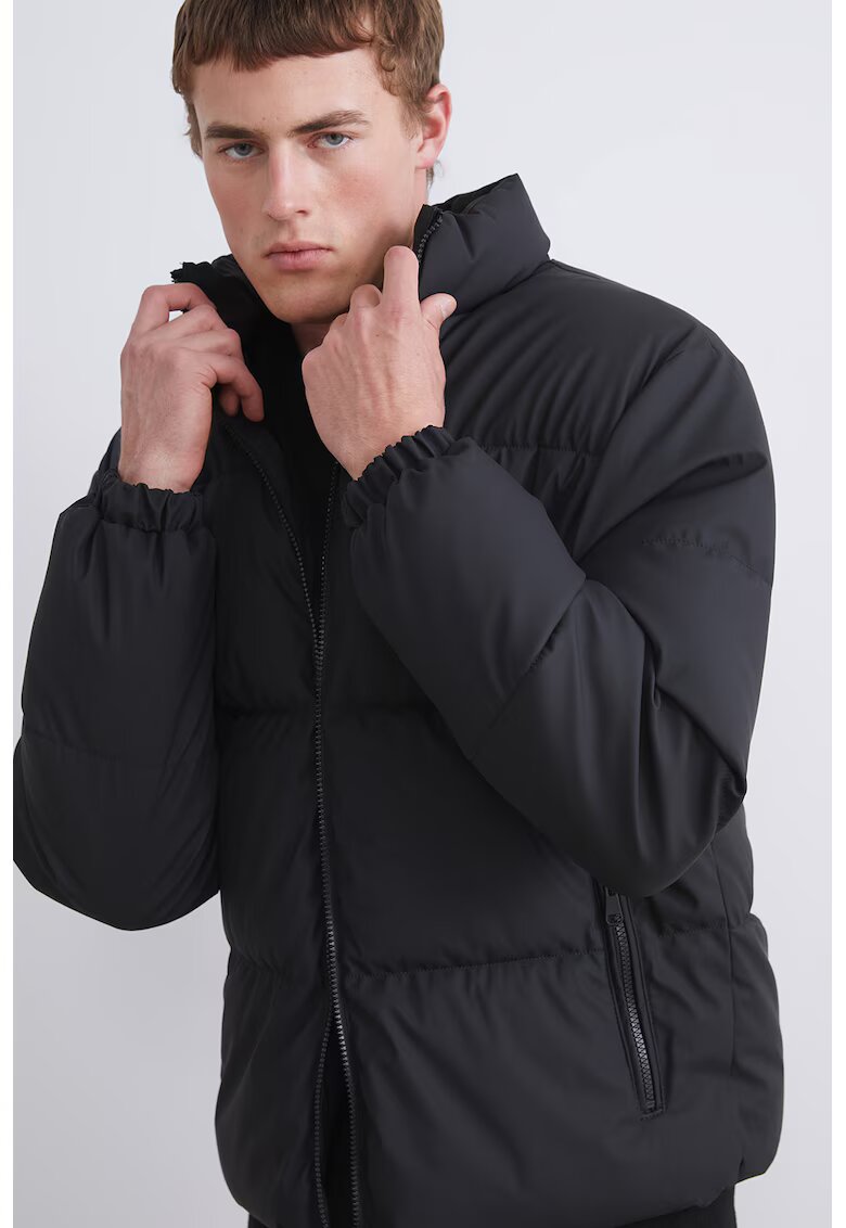 LC WAIKIKI Jacheta matlasata cu fermoar - Negru stins