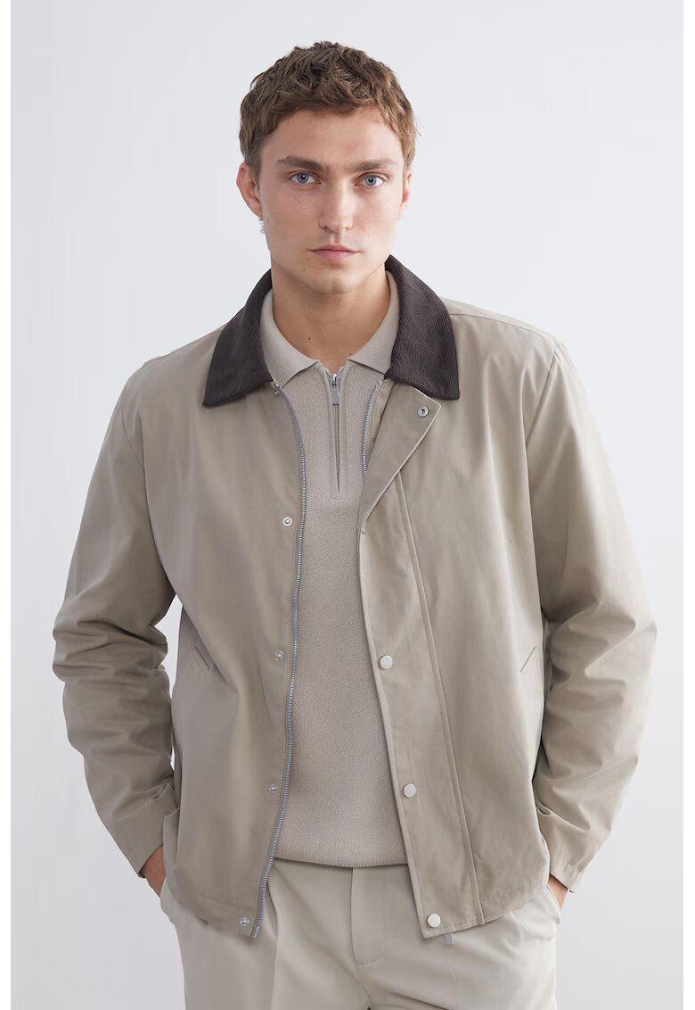 LC WAIKIKI Jacheta regular fit cu guler clasic - Maro inchis/Grej