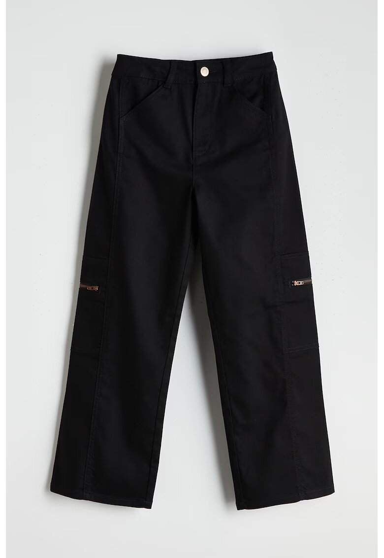 LC WAIKIKI Pantaloni cargo cu croiala ampla - Negru